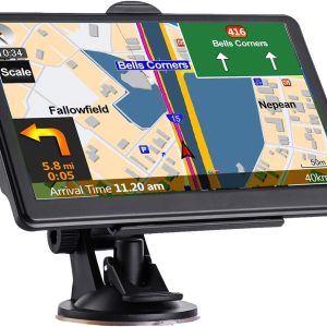 GPS Navigation for Car, Latest 2025 Map,7 inch Touch Screen Real Voice Spoken Turn-by-Turn Direction Reminding Navigation System for Cars, Vehicle GPS Satellite Navigator with(Free Lifetime Updates)